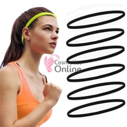 Bentite de par elastice pentru scoala sau sport BDP027CC Negre - 6 bucati 